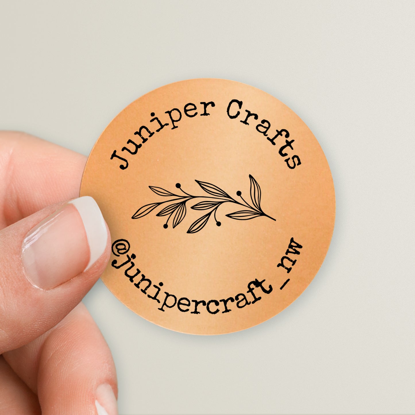 35 Design Your Own Metallic Bronze Stickers - 37mm