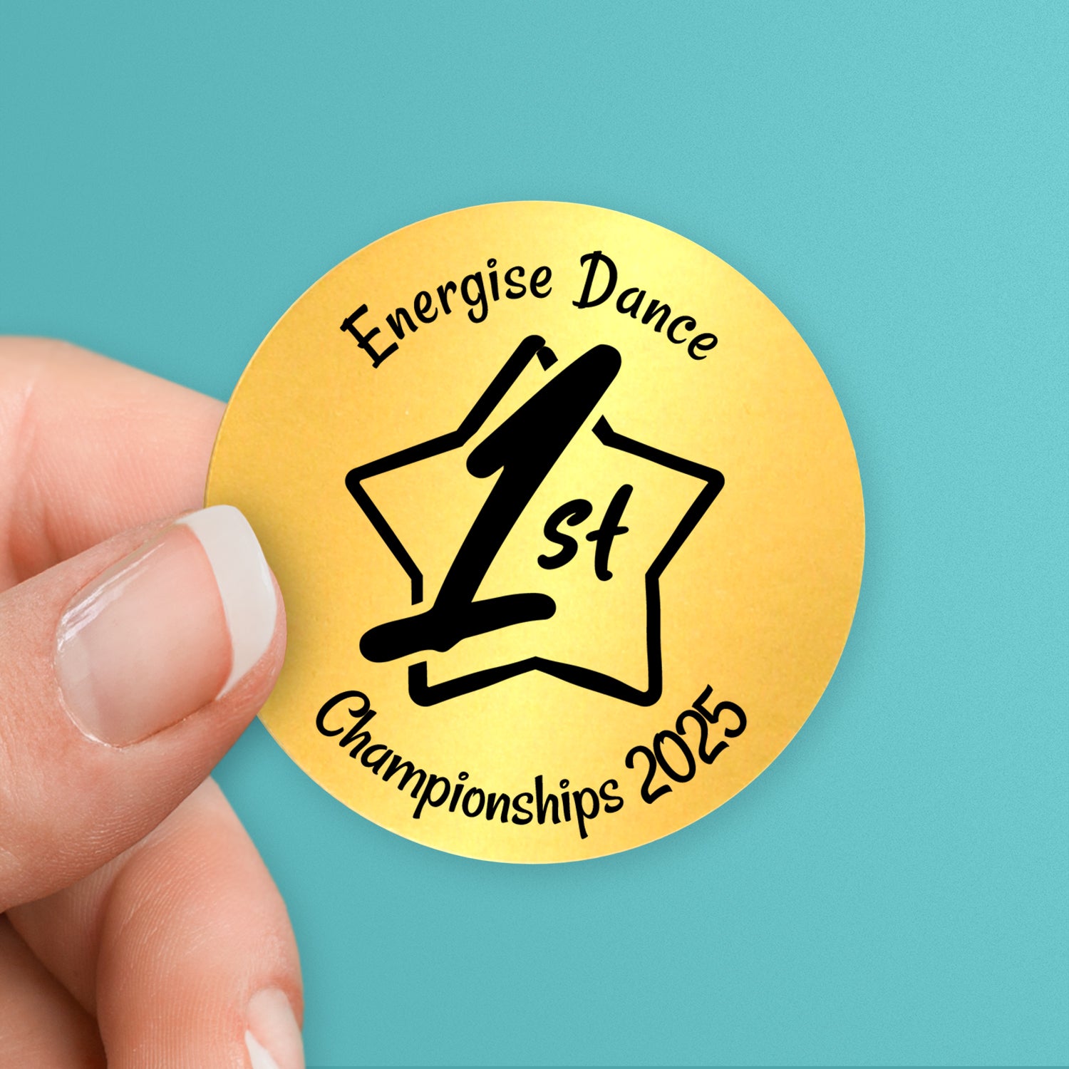 Design Your Own Stickers | Gold | 37mm | PTS Personalised