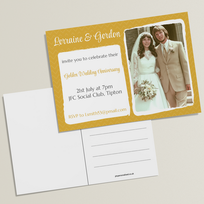 Personalised Anniversary Invitation Postcard - A6