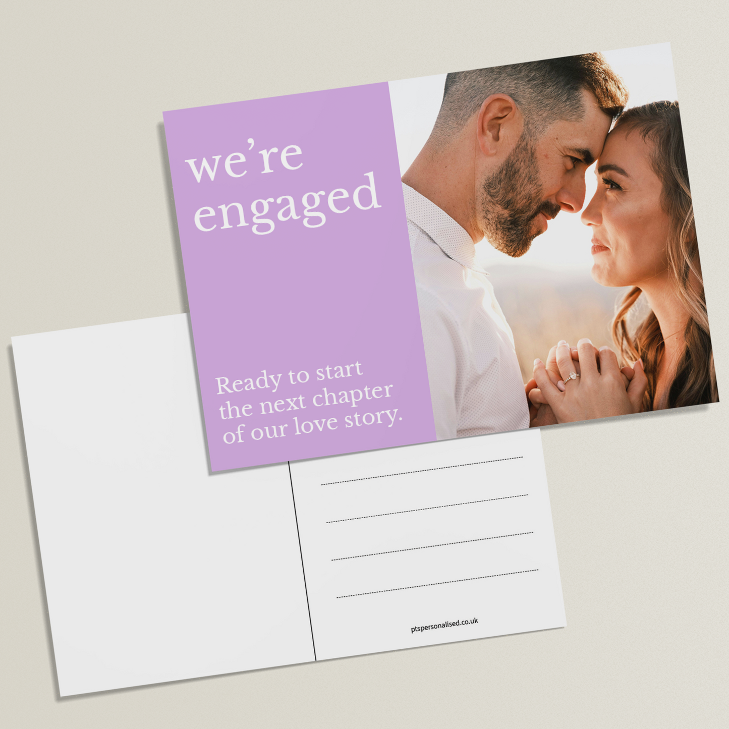 Upload Your Own Image and Text Engagement Postcard - A6