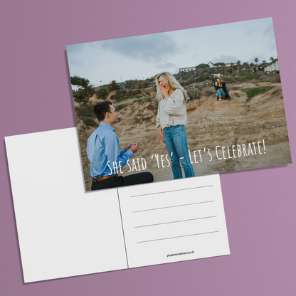 Upload Your Own Image Postcard - Engagement Invitation - A6