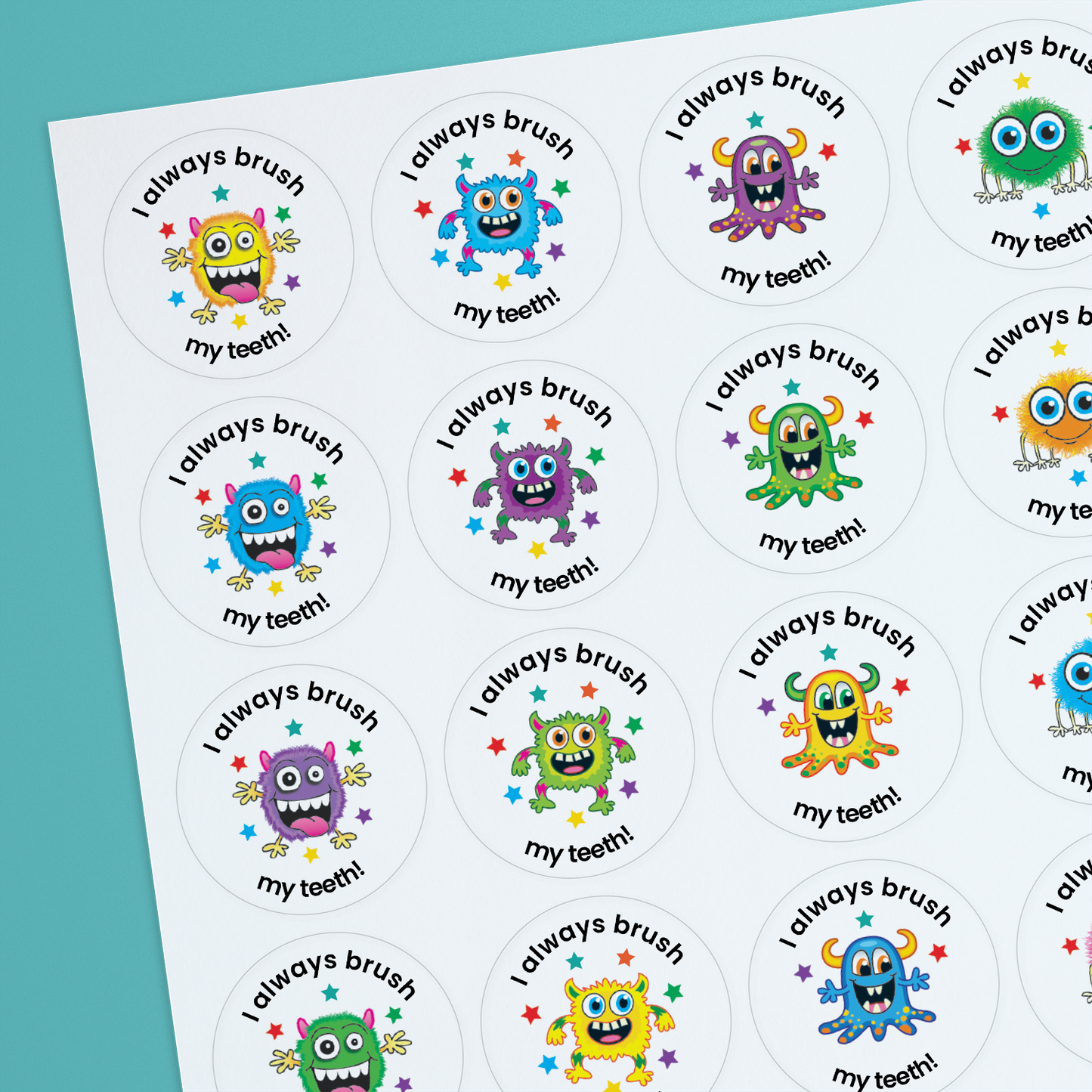 35 Personalised Bubblegum Scented Monster Stickers - Paramedic - 37mm