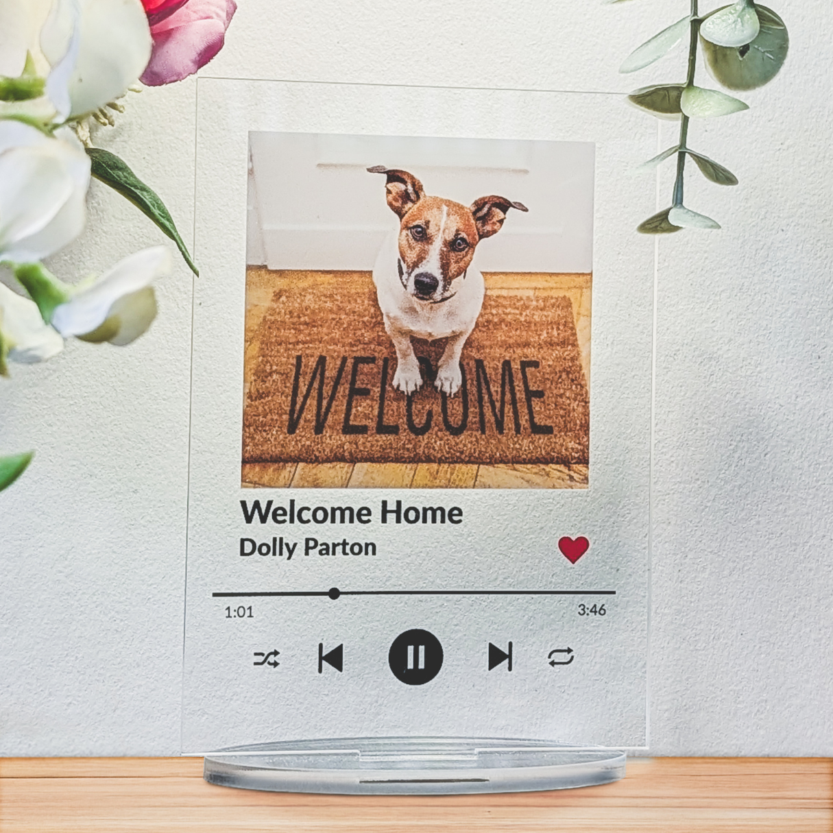 Personalised Music Pet Photo Upload Plaque - 140mm X 100mm