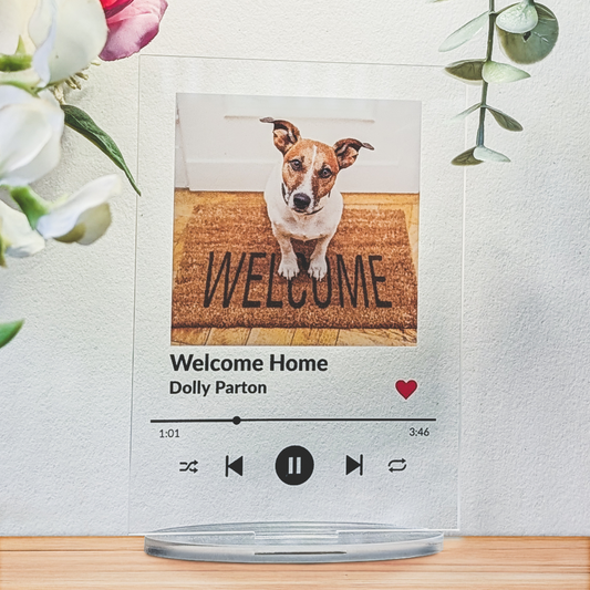 Personalised Music Pet Photo Upload Plaque - 140mm X 100mm