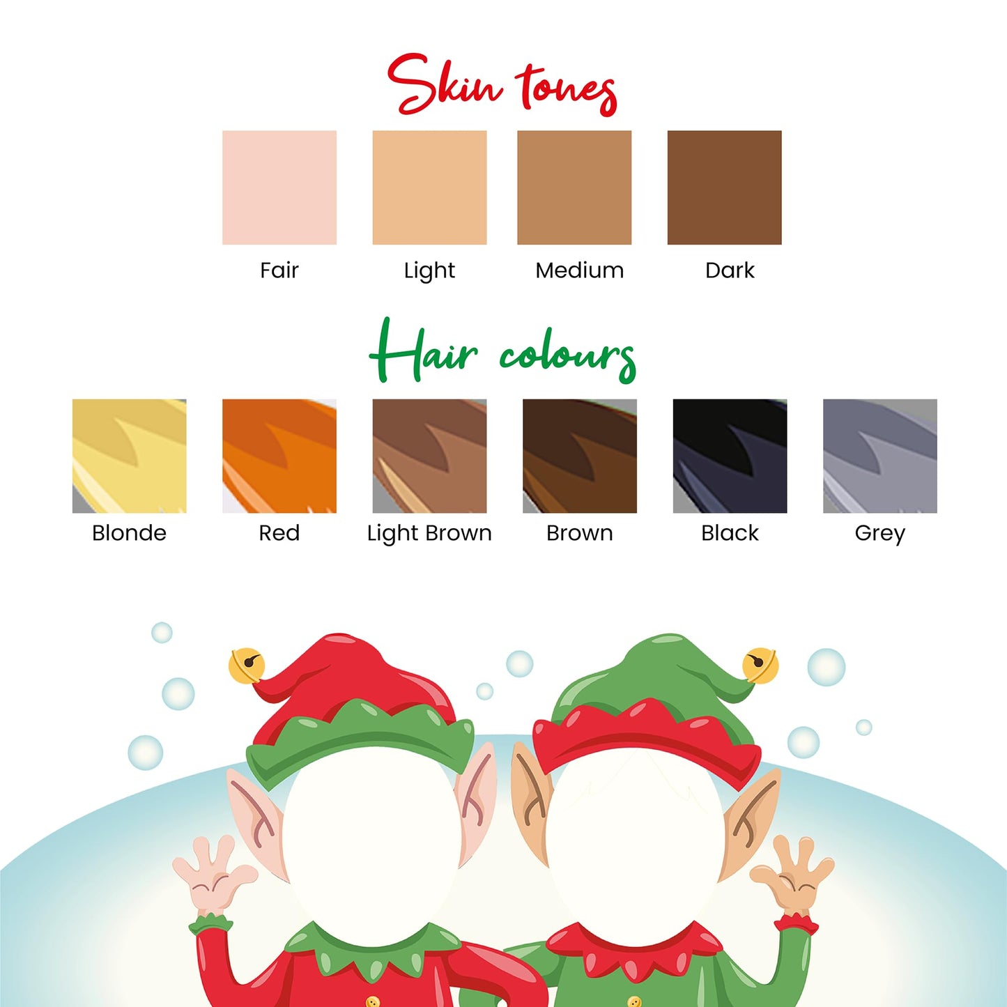 Personalised Photo Upload Santa's Elves Christmas Bauble - 80mm