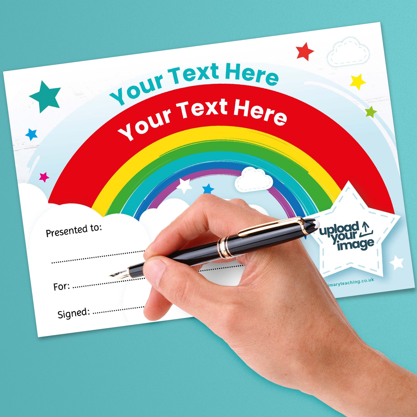 Personalised Rainbow Certificate - A5