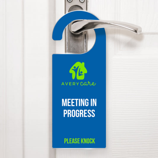 Personalised Acrylic Door Hanger - Business - 78mm x 200mm