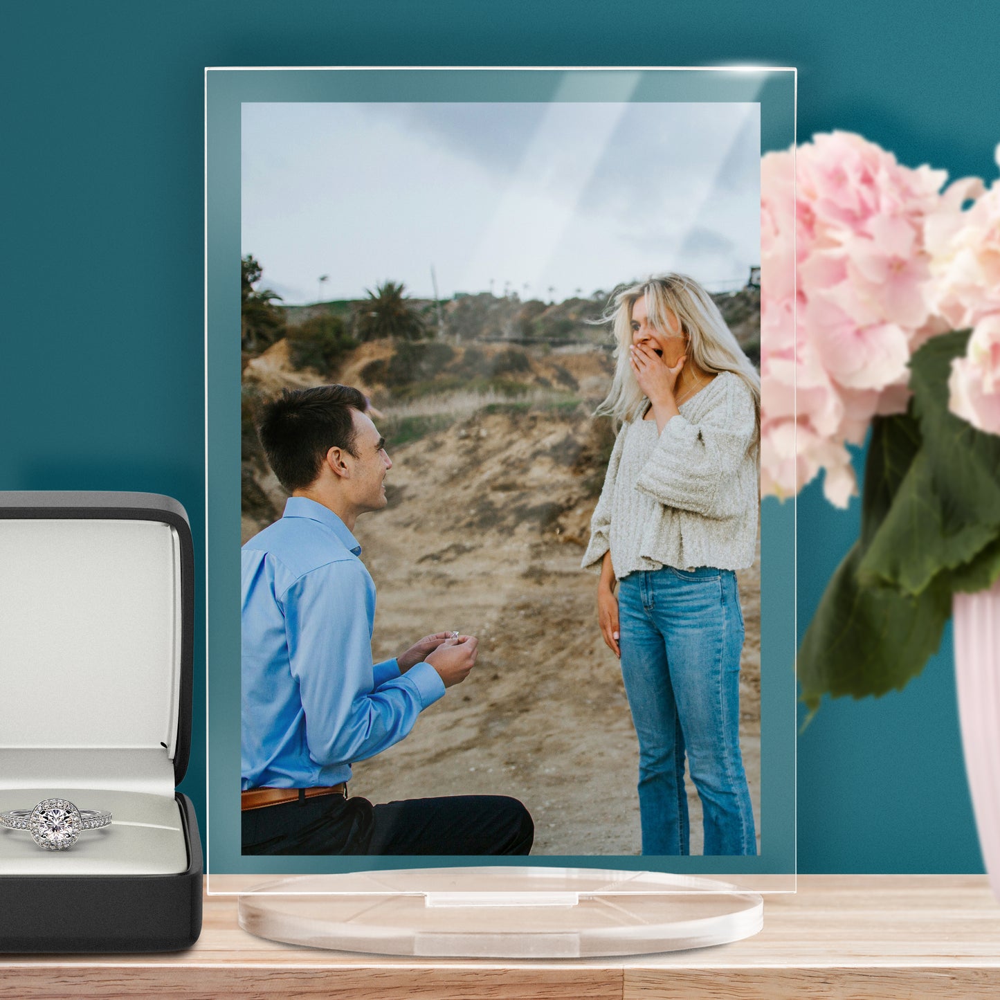 Personalised Photo Upload Plaque - Valentine's Day - 140mm X 100mm