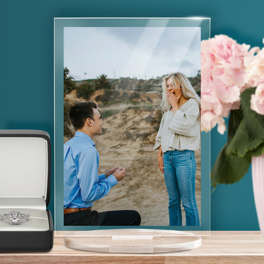 Personalised Photo Upload Plaque - Engagement - 140mm X 100mm