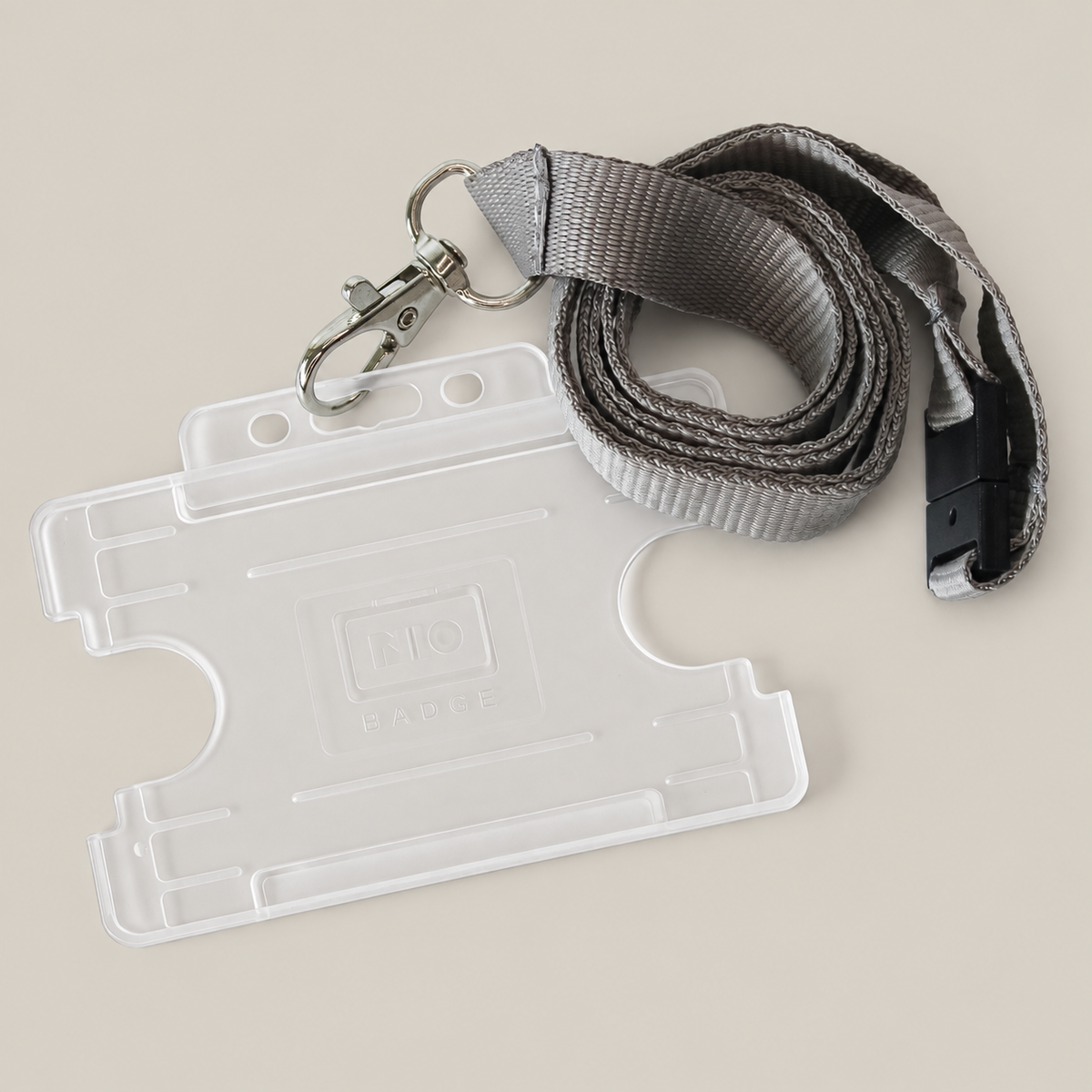 Lanyard and Card Holder - Grey
