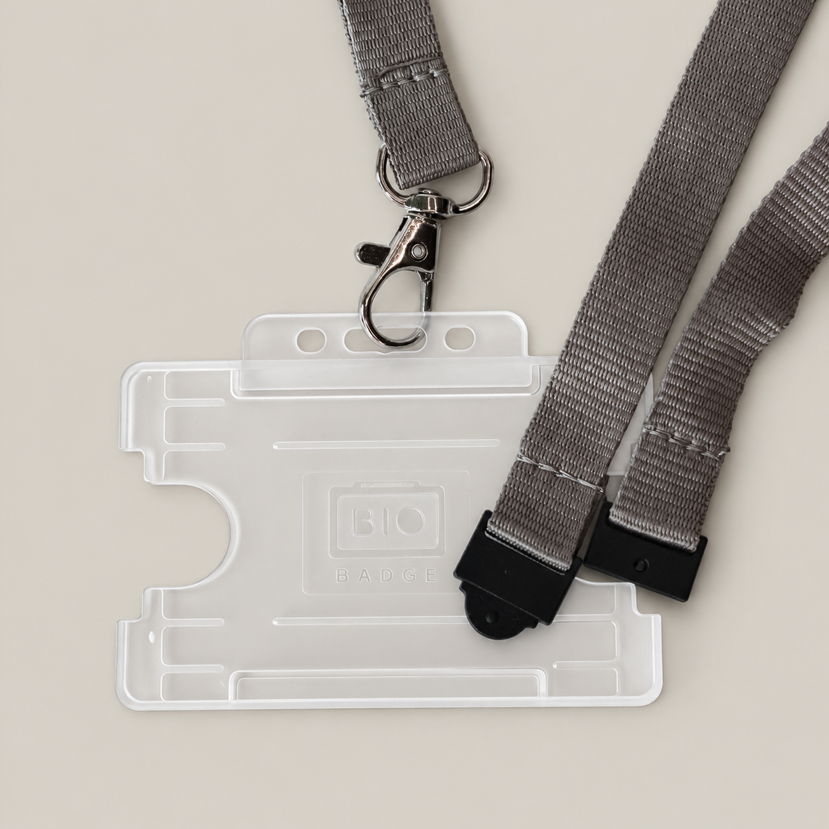 Lanyard and Card Holder - Grey