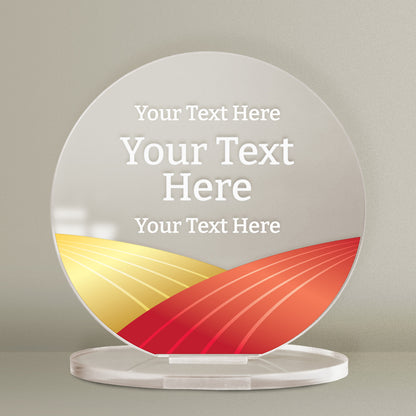 Personalised Colour Choice Circle Plaque - 100mm