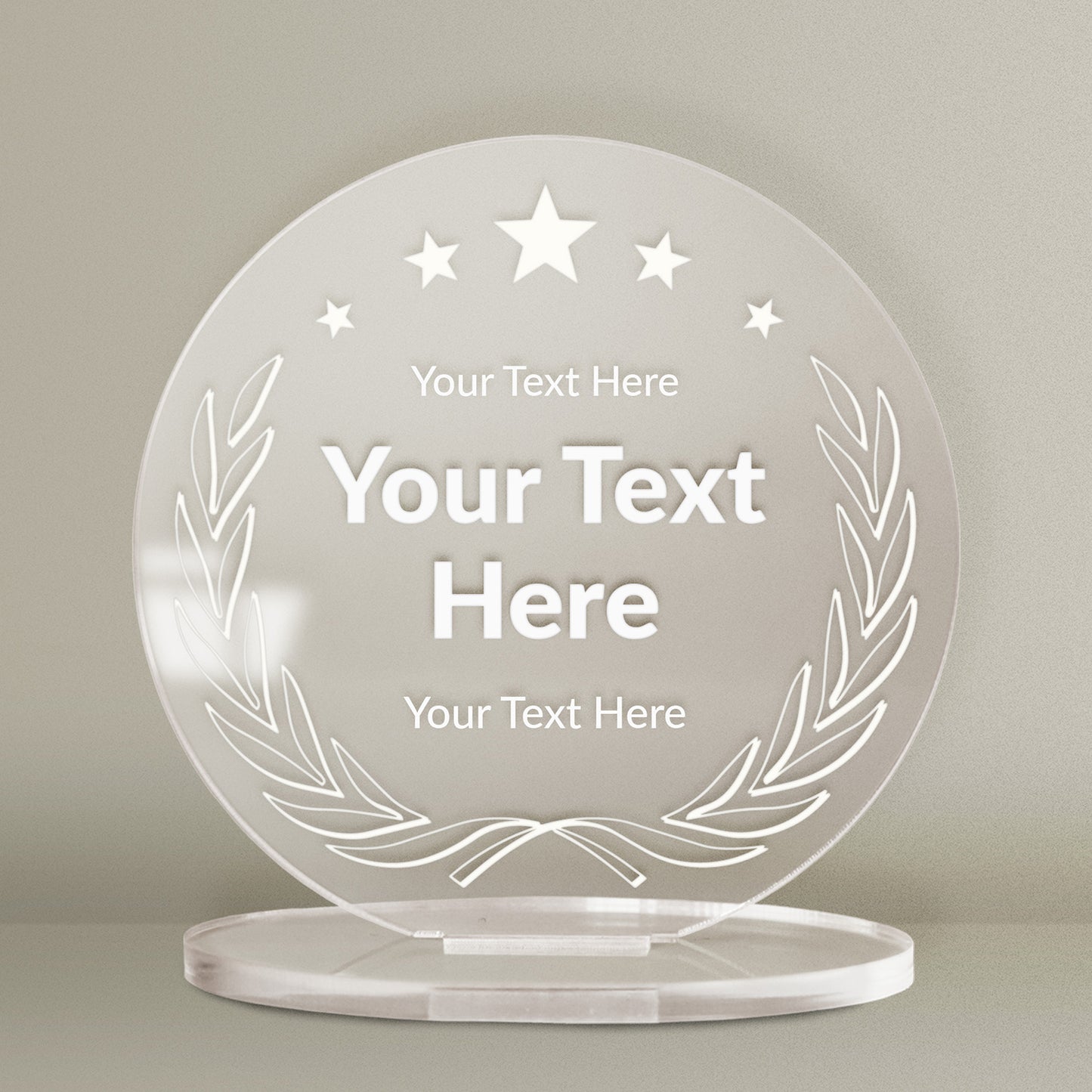 Personalised Trophy Circle Plaque - 100mm