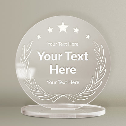 Personalised Trophy Circle Plaque - 100mm