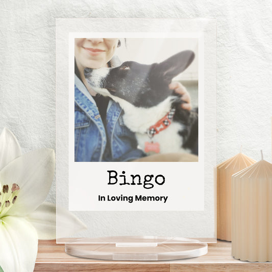 Personalised Polaroid Photo Upload Plaque - Memorial - 140mm X 100mm