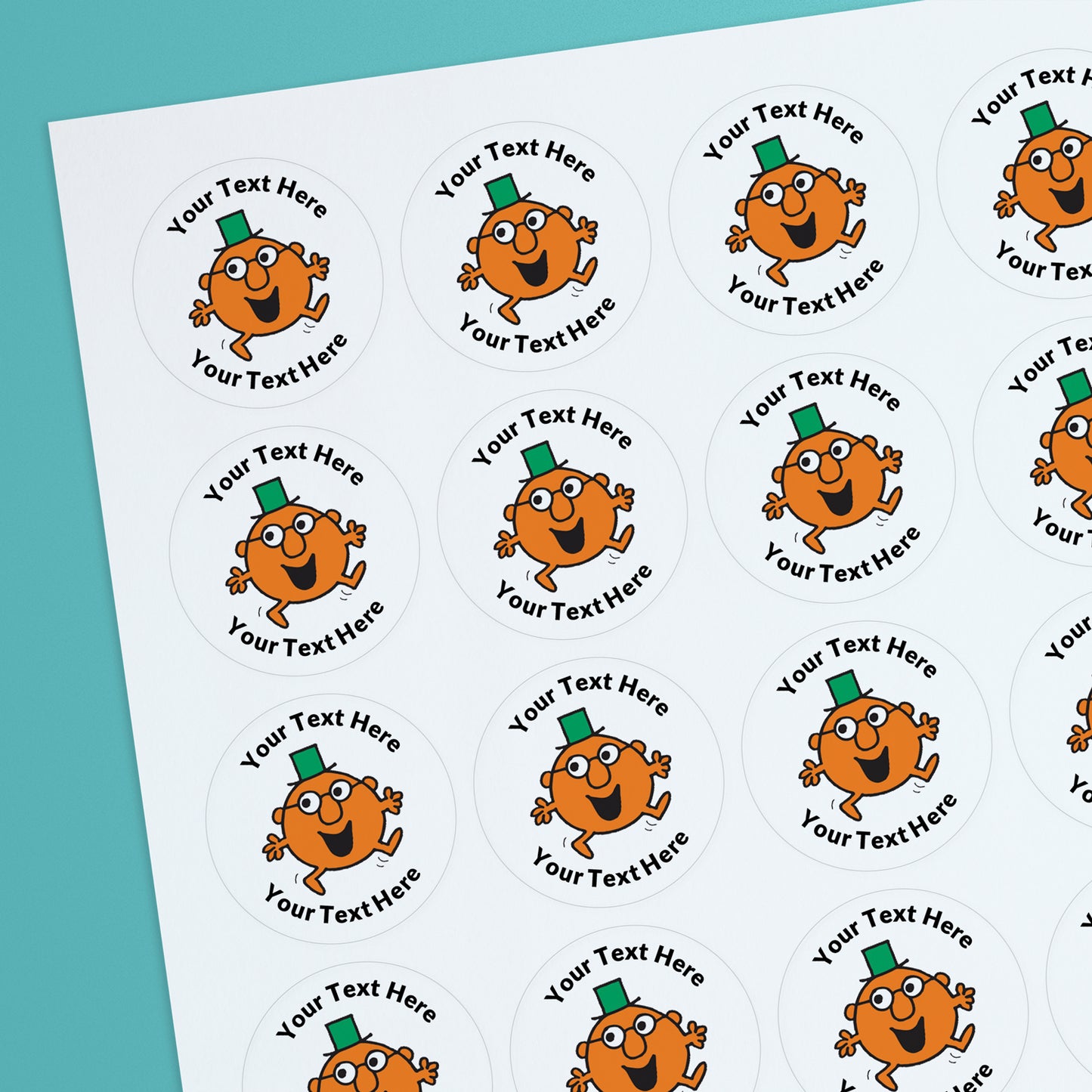 35 Personalised Mr Clever Stickers - 37mm