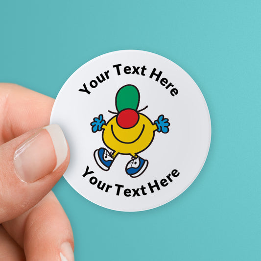 35 Personalised Mr Funny Stickers - 37mm