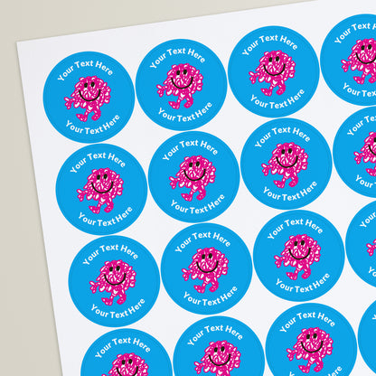 35 Personalised Mr Messy Stickers - 37mm