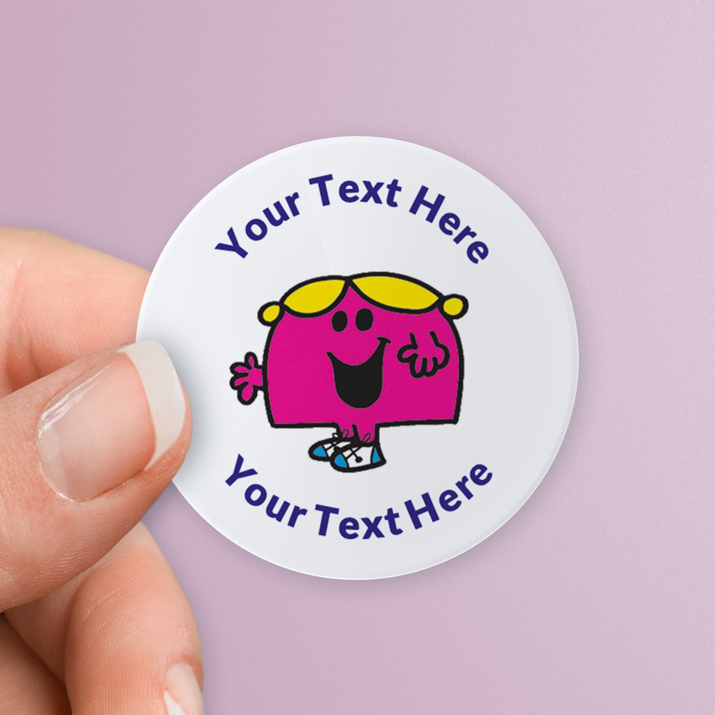 35 Personalised Little Miss Chatterbox Stickers - 37mm