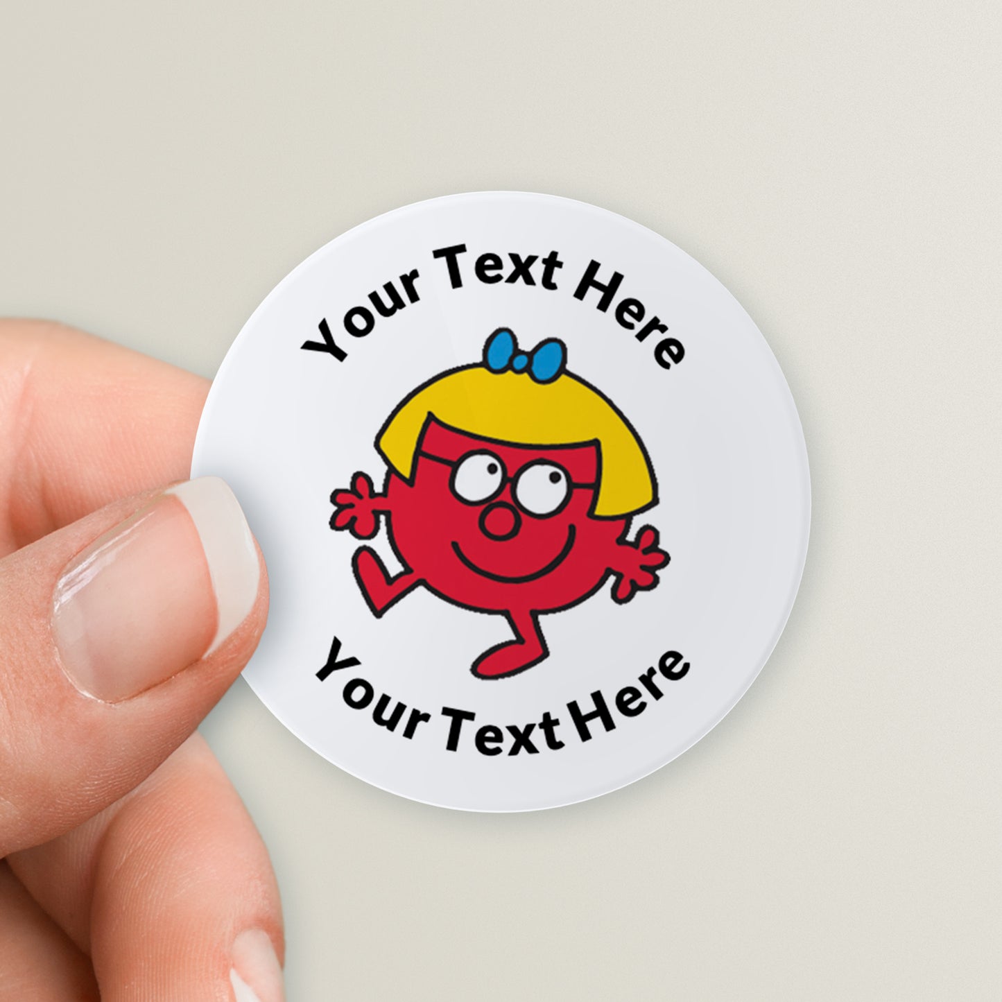 35 Personalised Little Miss Contrary Stickers - 37mm