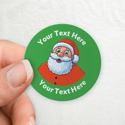35 Personalised Santa Stickers - 37mm