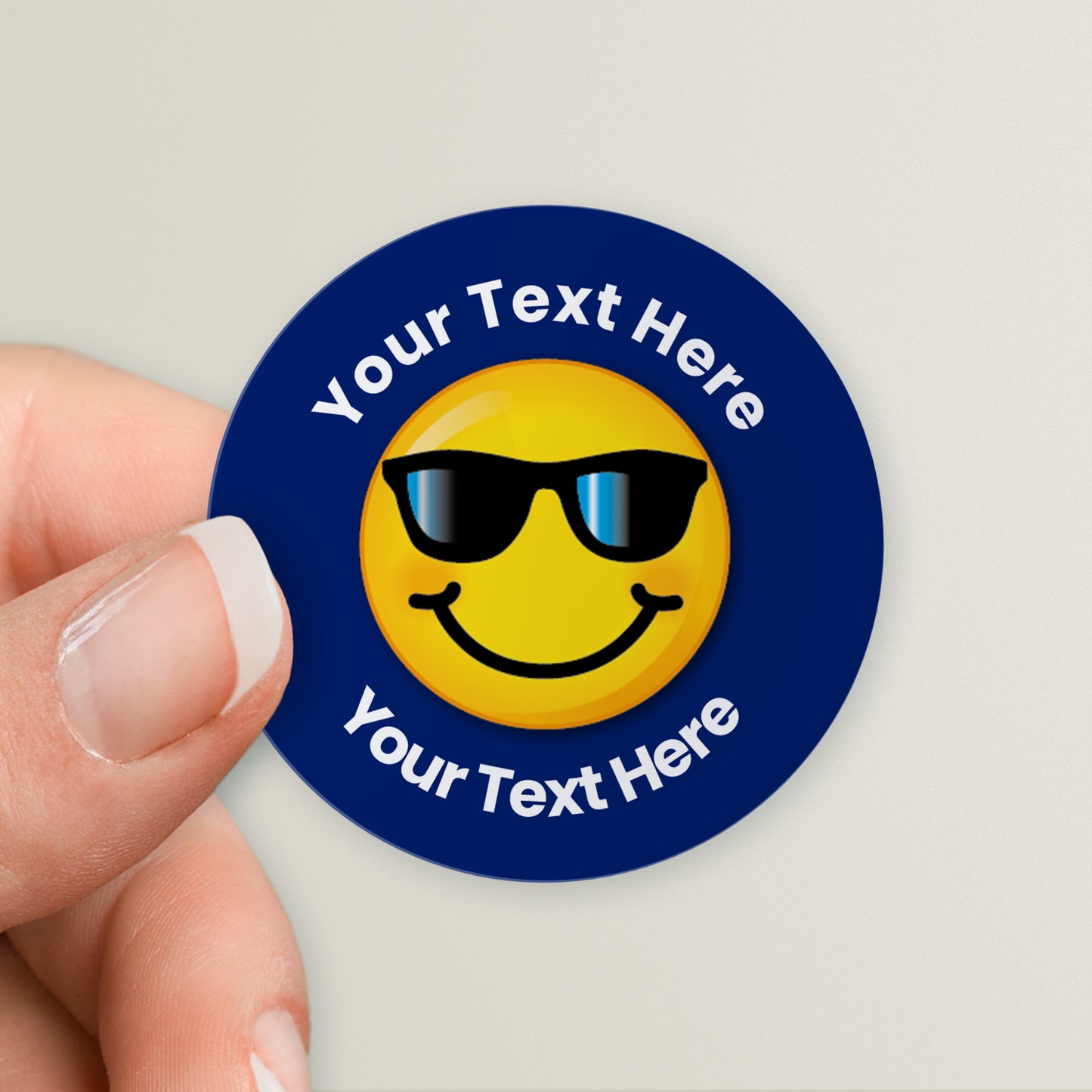 35 Personalised Emoji Stickers - 37mm