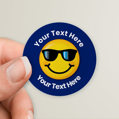 35 Personalised Emoji Stickers - 37mm