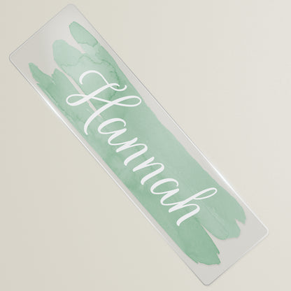 Personalised Name Brushstroke Acrylic Bookmark - 50mm x 180mm