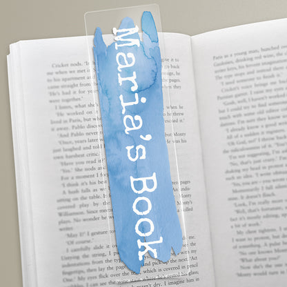 Personalised Name Brushstroke Acrylic Bookmark - 50mm x 180mm