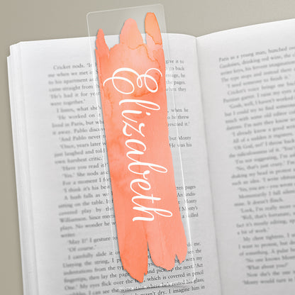 Personalised Name Brushstroke Acrylic Bookmark - 50mm x 180mm