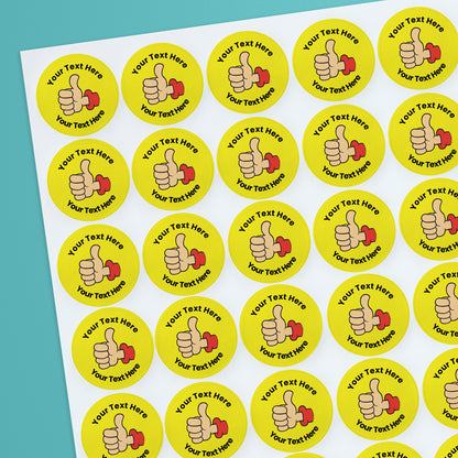 70 Personalised Thumb Stickers - 25mm