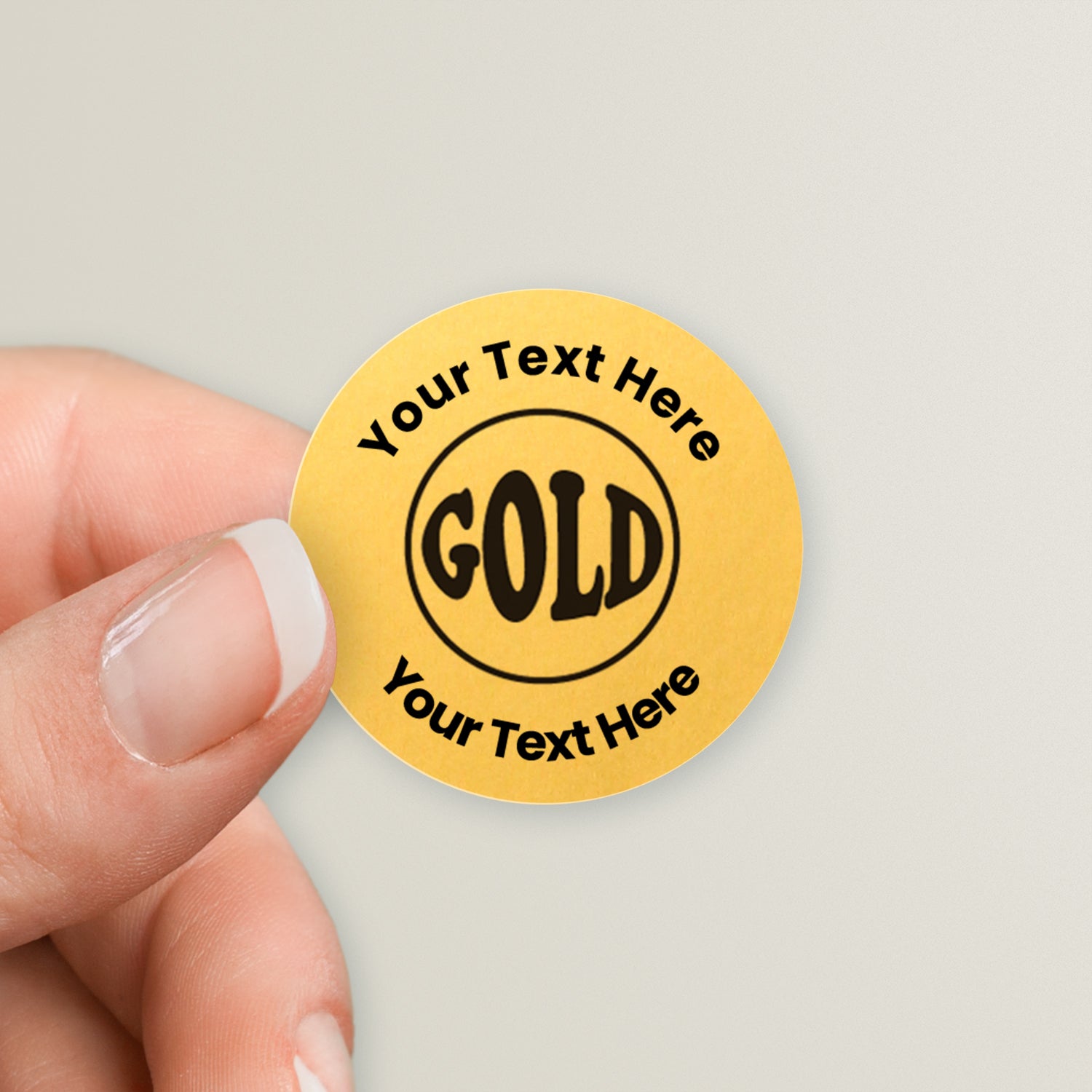 Metallic Gold Stickers | 25mm | First | PTS Personalised