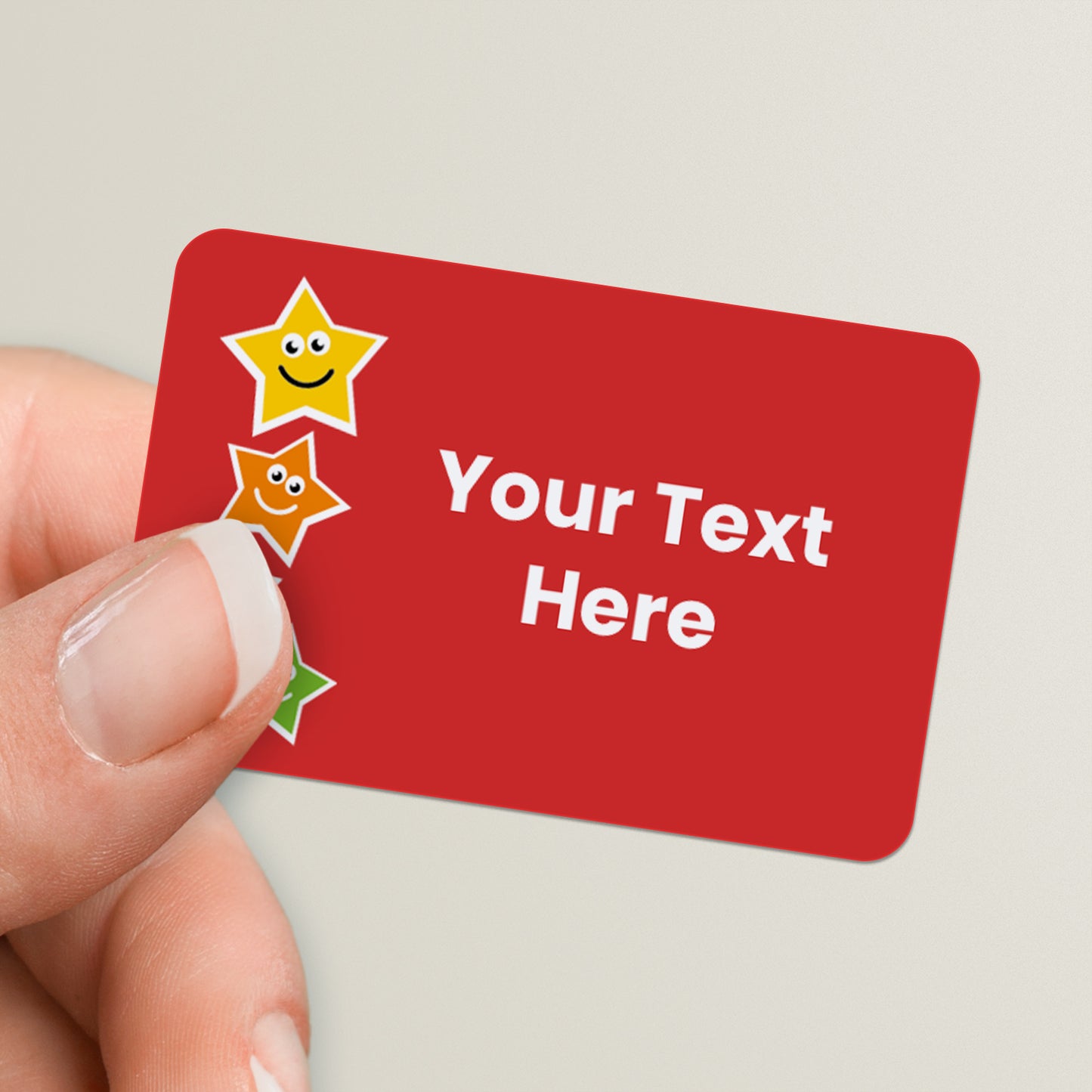 32 Personalised Star Stickers - 46 x 30mm