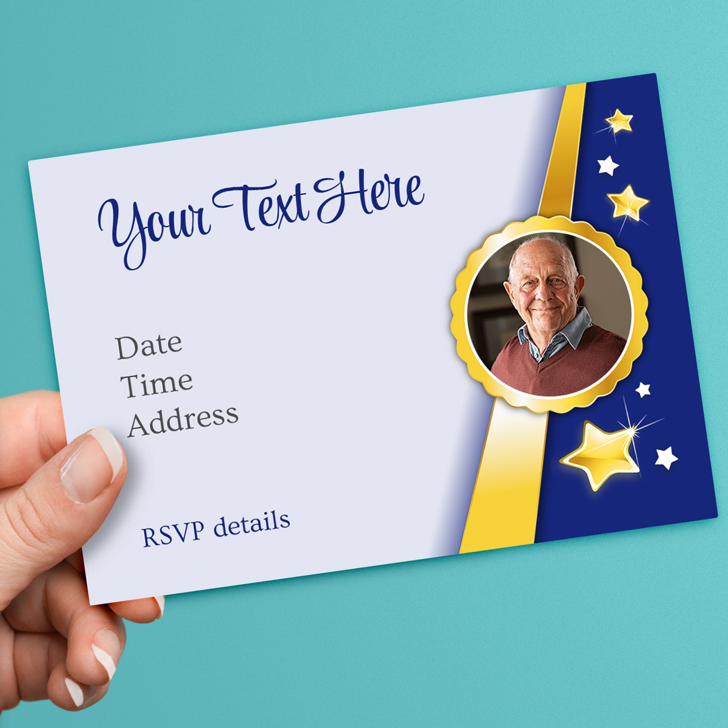 Photo Upload Invitation | Star Design | PTS Personalised