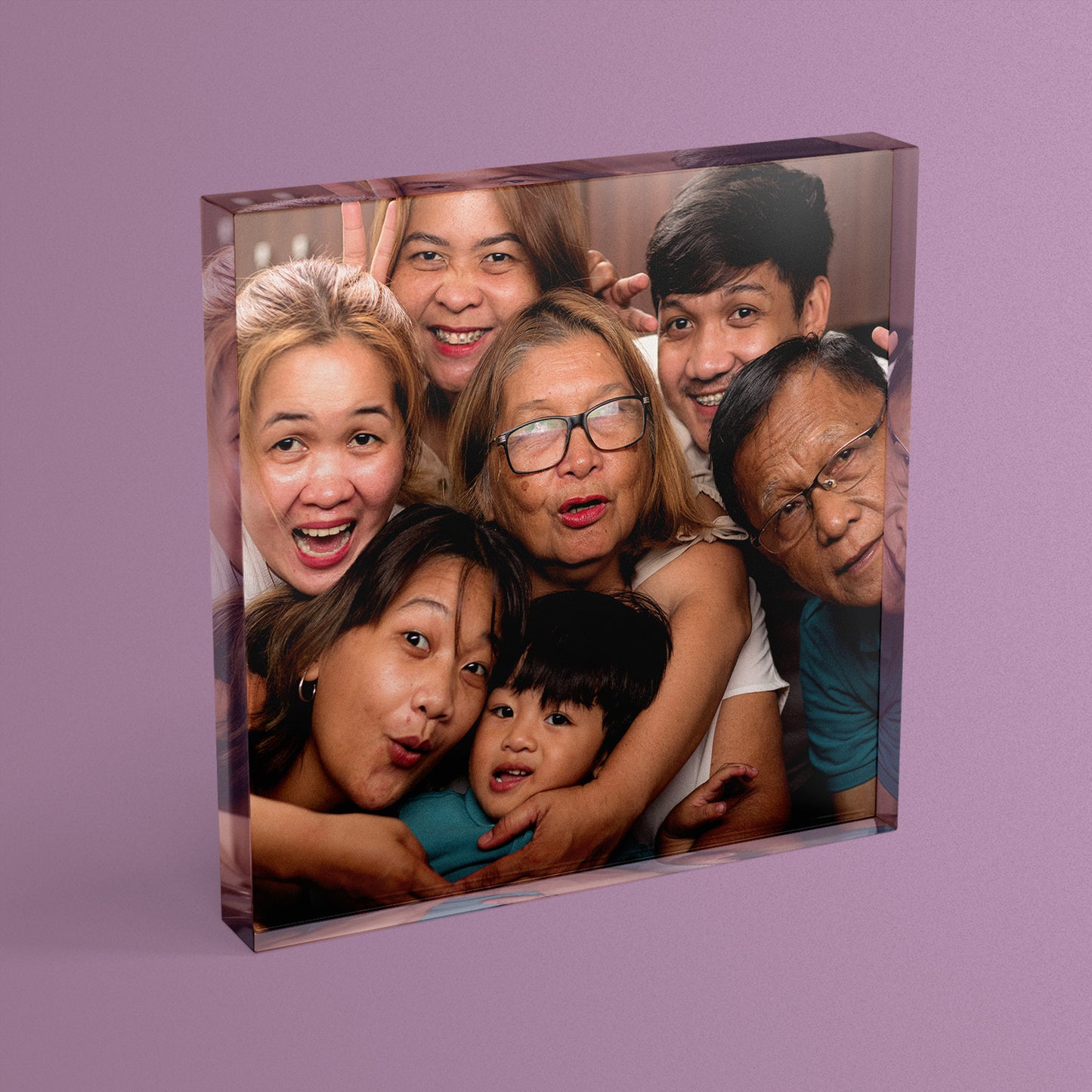 Personalised Photo Upload Freestanding Block/Coaster - 100 x 100mm Square