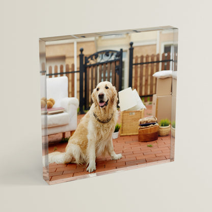 Personalised Photo Upload Freestanding Block/Coaster - 100 x 100mm Square