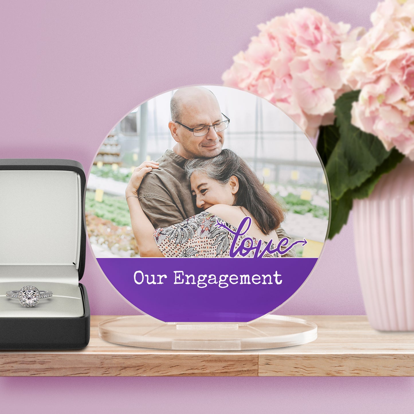 Personalised Love Photo Upload Circle Plaque - Memorial - 100mm