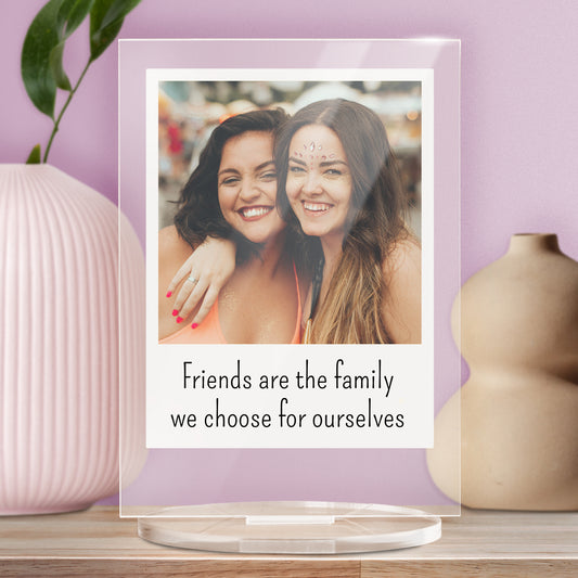 Personalised Polaroid Photo Upload Plaque - Galentine's Day - 140mm X 100mm