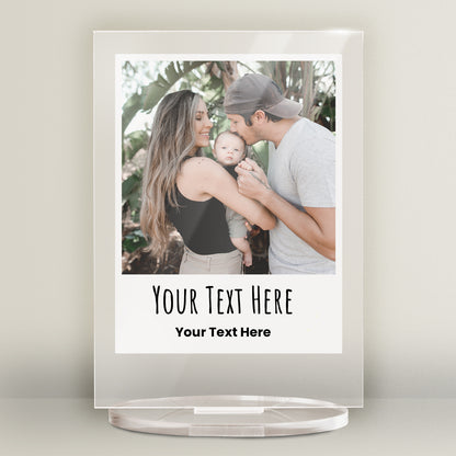 Personalised Polaroid Photo Upload Plaque - Anniversary - 140mm X 100mm