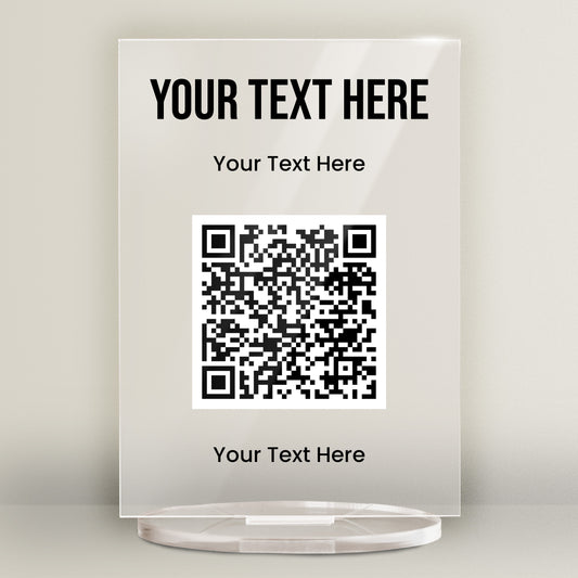 Personalised QR Code Upload Plaque - 140mm X 100mm