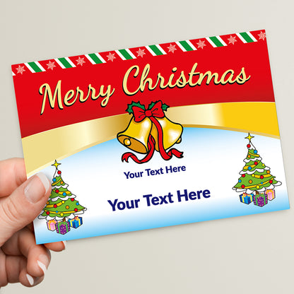 Personalised Merry Christmas Postcard - A6