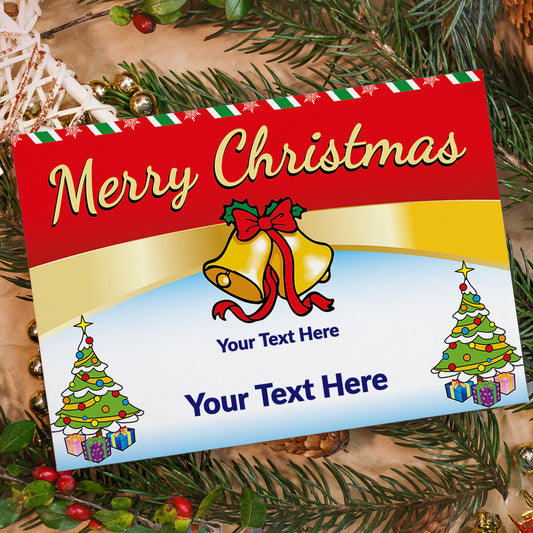 Personalised Merry Christmas Postcard - A6
