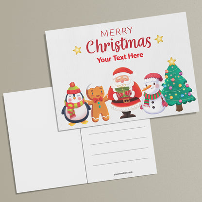 Personalised Christmas Characters Postcard - A6