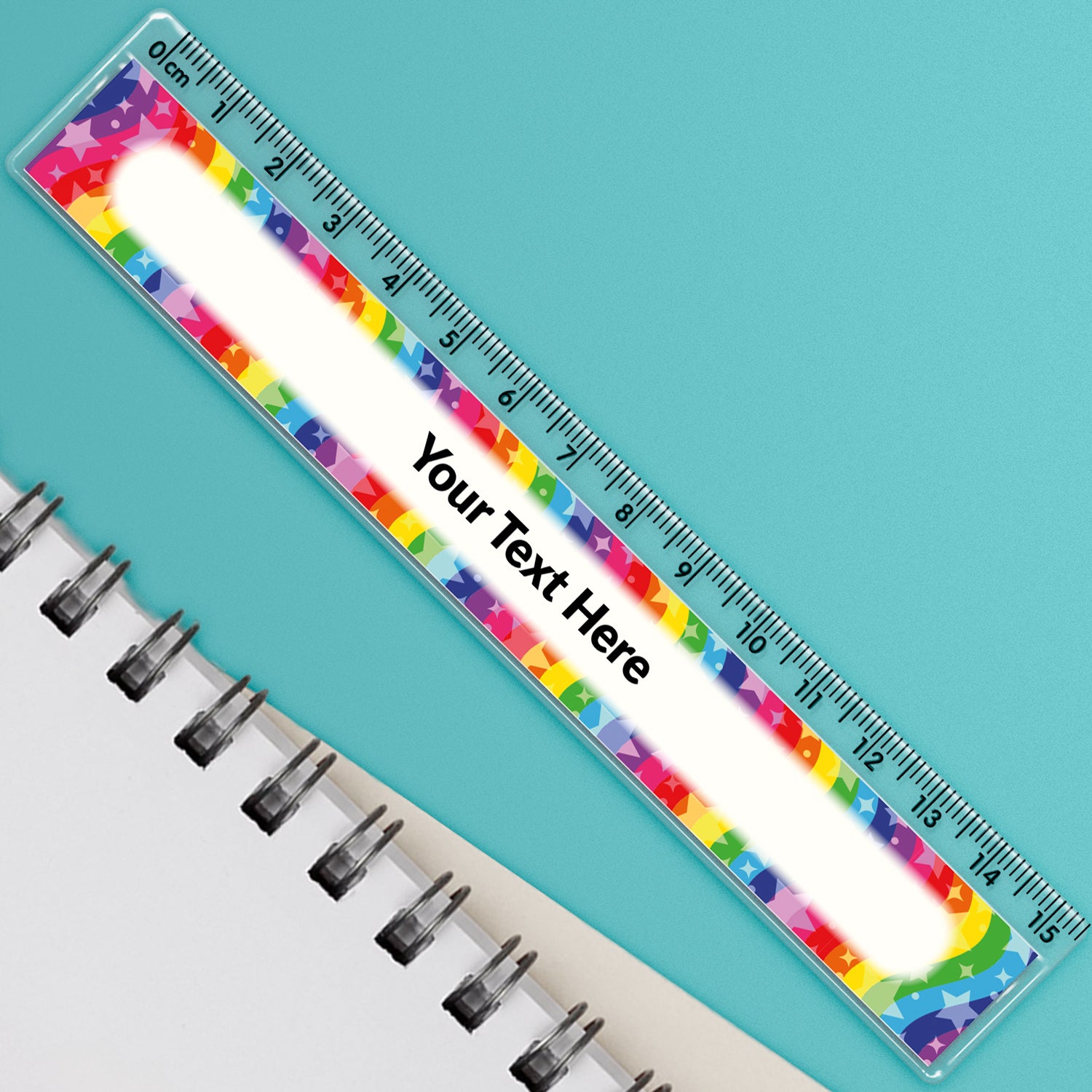 Rainbow Ruler | Add Your Wording | 15cm | PTS Personalised