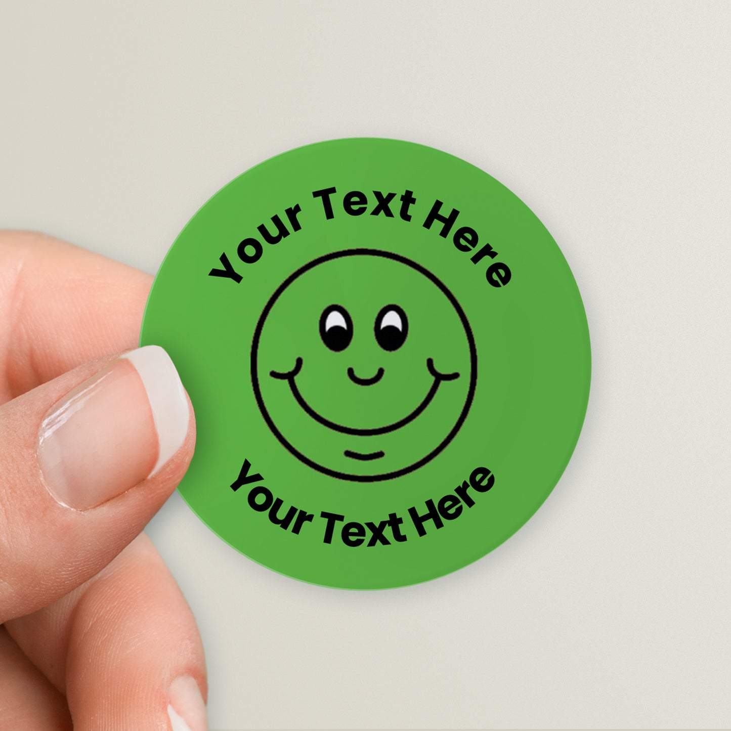 35 Personalised Smile Stickers - 37mm