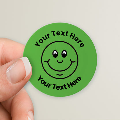 35 Personalised Smile Stickers - 37mm