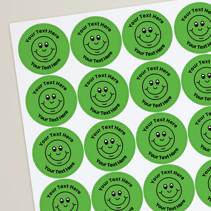 35 Personalised Smile Stickers - 37mm