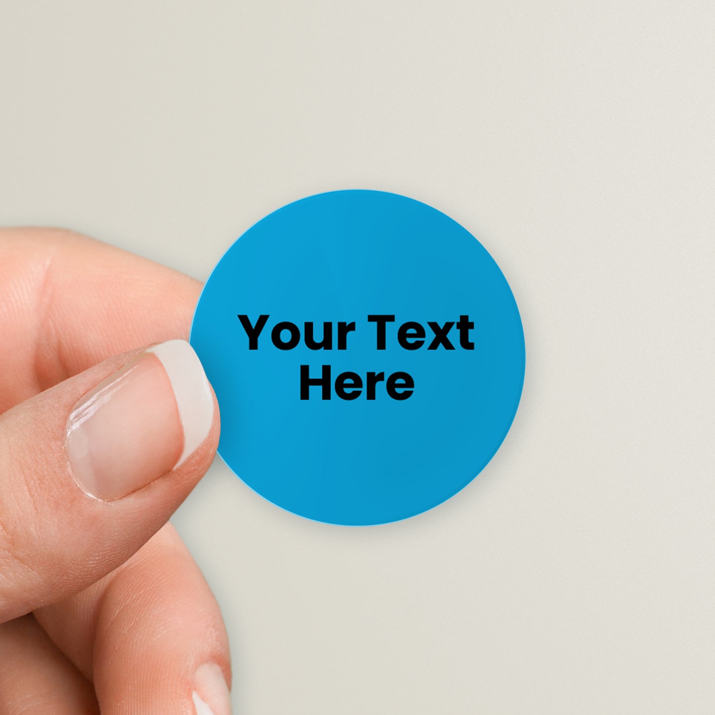 70 Personalised Text Stickers - 25mm