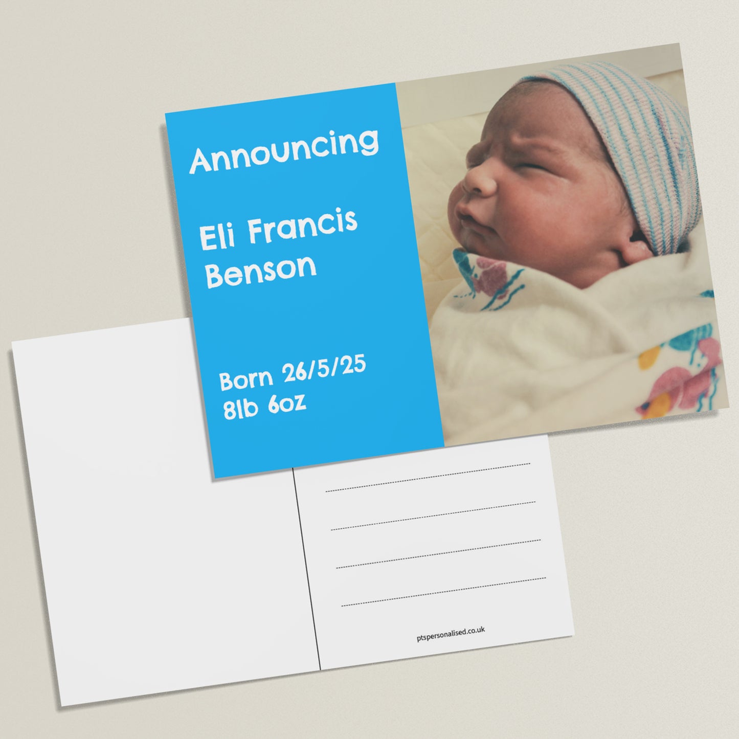 Upload Your Own Image and Text Business Postcard - A6