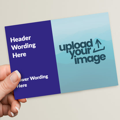 Upload Your Own Image and Text Business Postcard - A6